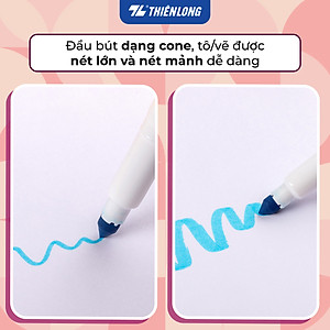 Bút lông màu Fiber Pen 36 màu Thiên Long Colokit rửa được tiêu chuẩn Châu Âu an toàn sử dụng tô màu, vẽ tranh SWM-C006