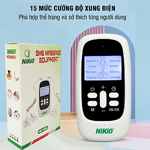 Máy massage xung điện 4 miếng dán pin sạc Nikio NK-100