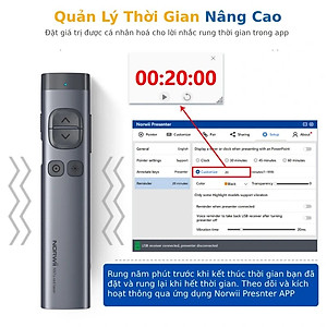 Bút trình chiếu NORWii N97S kĩ thuật số LASER màu Xanh/Đỏ chuyên dùng cho màn hình LED/TV và màn chiếu.  Hàng Chính Hãng.