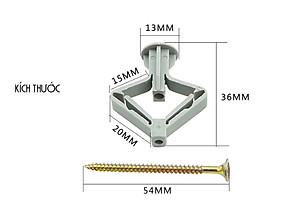 COMBO 10 BỘ TẮC KE BƯỚM, VÍT NỞ BƯỚM DẠNG MỎ NEO,  BẮT VÍT TƯỜNG, THẠCH CAO, GỖ,CHO MỌI LOẠI VẬT LIỆU, SIÊU GIỮ CHẮC.