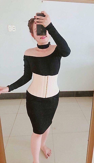 Đai nịt bụng Latex 25 xương cao 25cm cho người cao dưới 1m60 hàng nhập khẩu cao cấp