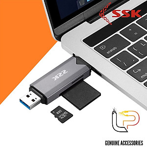 ĐẦU ĐỌC THẺ NHỚ TYPE-C/USB-A SSK SCRM390 - Hàng chính hãng