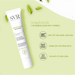 Kem Dưỡng Giúp Giảm Mụn Kiềm Dầu Cho Da SVR Sebiaclear Mat+Pores 40ml