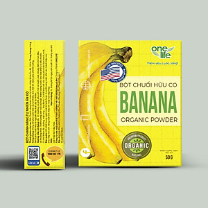 Bột Chuối Hữu Cơ Mỹ OneLife (Hộp 50gr)
