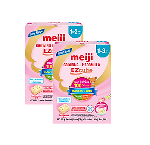 Combo 2 Hộp Sản Phẩm Dinh Dưỡng Công Thức Meiji Growing Up Formula EZcube - Nhập khẩu chính hãng (560g)