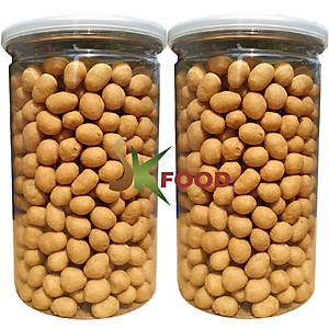 1 KG ĐẬU DA CÁ CỐT DỪA SẤY GIÒN THƠM NGON THƯƠNG HIỆU SK FOOD - 2 HŨ PET