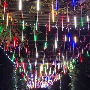 8 Ống Đèn LED Trang Trí Ngoài Trời Hiệu Ứng Mưa Rơi, Sao Băng - Chống Thấm Nước, Dài 30 - 80cm