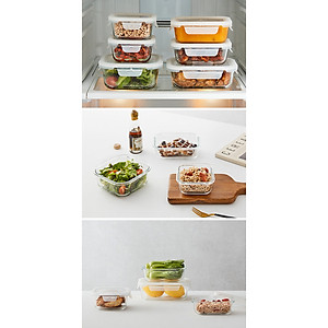 Hộp bảo quản thủy tinh LocknLock BLANC - Hộp vuông