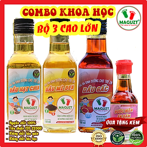 Bộ 3 Dầu Ăn Dặm cho Bé Cao Lớn Maguzt ( Tặng Quà)