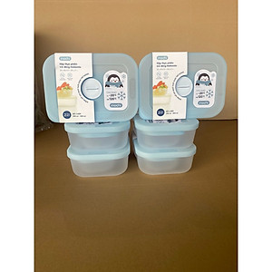 Hộp Đựng Thực Phẩm Trữ Đông Chữ Nhật Nhiều Cỡ Nắp Có Thiết Kế Đồng Hồ Ghi Nhớ Thời Gian Lưu Trữ  ( Tặng kèm khăn lau đa năng pakasa ) - Hàng Chính Hãng INOCHI ( Giao màu ngẫu nhiên)