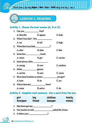 Sách Chinh Phục 4 Kỹ Năng Tiếng Anh Nghe - Nói - Đọc - Viết Lớp 5 Tập 2