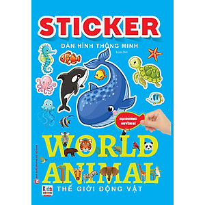Combo 6 cuốn Sticker dán hình thông minh Thế Giới Động Vật