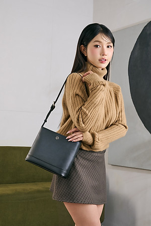 Túi Yuumy ( Thời trang nữ form cứng dáng vuông size 22 - Túi đeo vai da Seasand YN299 )