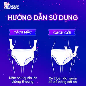 Combo 20 gói Băng Vệ Sinh Quần Peppy Shana Ngày Đêm Siêu Thấm, Freesize, Chống Tràn Tối Đa, Tiết Kiệm (40 miếng)