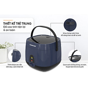 Nồi cơm điện Sunhouse SHD8611N 1.8 Lít - Hàng chính hãng