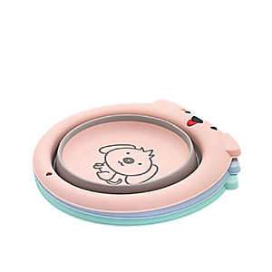 Thau (chậu) rửa mặt Nhà của Mẹ gấp gọn hình thú dễ thương, chất liệu nhựa PP cao cấp, kích thước 36cm*33cm*10cm - màu sắc giao ngẫu nhiên