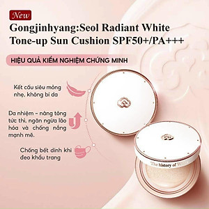 Set phấn nước whoo trắng da Seol Radiant White Tone Up Sun Cushion