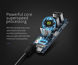 Hub USB 3.0 Orico 4 Cổng W5P-U3 - Hàng Chính Hãng