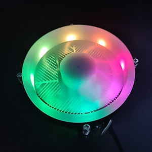 Quạt tản nhiệt CPU Led rainbow 11X for Intell lõi đồng nguyên chất cho máy tính hàng nhập khẩu