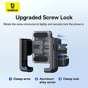 Giá đỡ Baseus GoTrip Series Bike Phone Mount Cluster điện thoại cho xe đạp - Hàng chính hãng