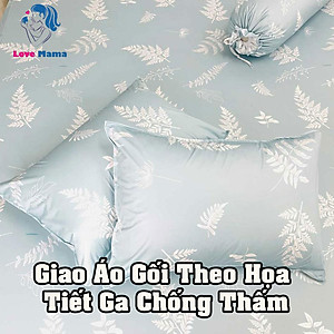 Bộ 2 Áo gối vải lụa chống thấm, vỏ gối có đủ kích thước yêu cầu