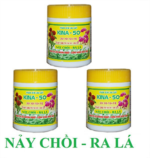 Phân bón lá Kina 50 30-10-10 + TE kích thích nảy chồi ra lá (hủ 100g)