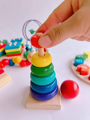 Combo 6 món đồ chơi gỗ montessori