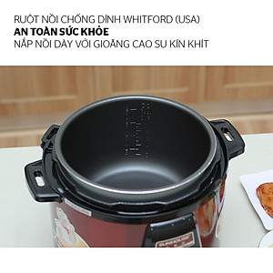 Nồi Áp Suất Điện Đa Năng Sunhouse DNDSHD1552 - 5L (Đỏ Đen) - Hàng chính hãng