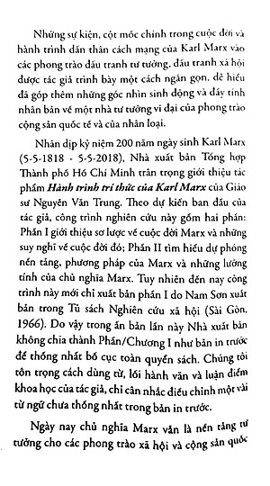 Sách Hành Trình Tri Thức Của Karl Marx