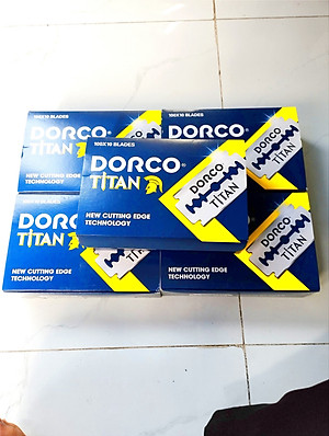 Vỉ 100 lưỡi lam DorcoTitan màu xanh (Lưỡi lam STL300)