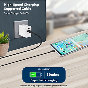 Dây sạc type A To C PROLiNK GCA_40_01 dài 1M, sạc siêu nhanh 40W, dành cho iPad, Samsung, Huawei, Xiaomi - Hàng chính hãng