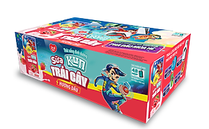 Thùng 48 Hộp Sữa Trái Cây KUN Hương Dâu 180ml/hộp(thẻ cào)