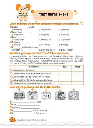 Sách 99 Ngày Em Giỏi Tiếng Anh Lớp 4