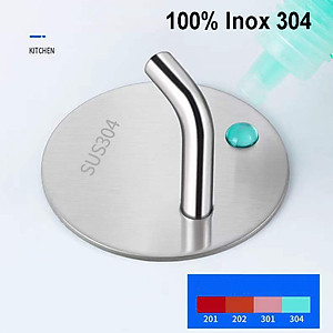 Móc Dán Tường INOX 304 Treo Đồ nặng, Treo Thớt, Nồi Niêu Treo Đồ Đa Năng [CHỐNG NƯỚC, CHỐNG RỈ] Dán Mọi Bề Mặt