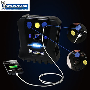 Máy Bơm Ô tô, Xe hơi Đa Năng tự ngắt Michelin 12266 tặng sáp thơm Michelin (mùi ngẫu nhiên)