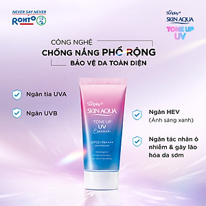 Tinh chất chống nắng nâng tông Skin Aqua Tone up Lavender cho da tối màu & da vàng Sunplay Skin Aqua Tone Up UV Essence Lavender SPF 50+ PA++++ 50g