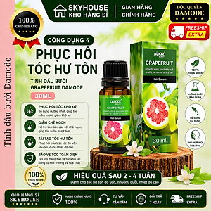 Tinh chất dưỡng tóc thảo dược thiên nhiên chiết xuất bưởi GRAPEFRUIT DAMODE chai 30ml tinh chất mọc tóc chính hãng