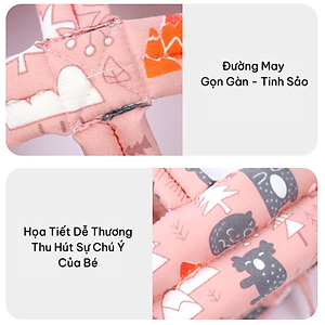 Nón Bảo Vệ Đầu Cho Bé Từ 0 đến 24 Tháng Tập Đi Tập Bò Chống Va Đập Thoáng Khí Êm Ái Dễ Điều Chỉnh - 3 Màu