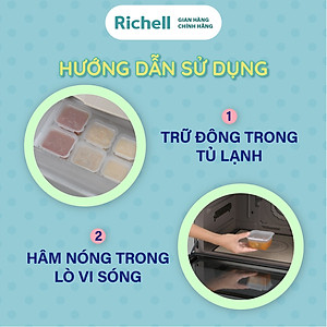 Bộ Hộp Trữ Thức Ăn Dặm Richell 50-100-150ml