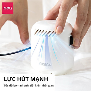 Bơm Điện - Bơm Tay Hút Chân Không Quần Áo Chăn Ga Gối Đệm Thú Bông Mành Rèm Deli - Phù Hợp Với Túi Hút Chân Không Đựng Quần Áo