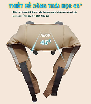 Máy massage cổ vai gáy Nikio NK-139 - Pin sạc, tặng túi xách, nhiệt nóng, động cơ không chổi than êm ái bền bỉ