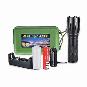 Đèn pin siêu sáng KGT6 hợp kim chống nước, 1000 lumen, chiếu xa 200m tới 500m , pin sạc FullBox, tặng pin loại tốt