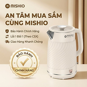 Ấm thuỷ giữ nhiệt 1.7 Lít Mishio MK385 inox 304 - hàng chính hãng