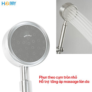 Bộ tay sen tắm hỗ trợ tăng áp inox 304 Hobby home decor BST2 dây tùy chọn