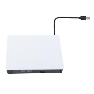2 Pieces External DVD Drive, USB 3.0 Super Speed Ultra Slim Aluminum Portable DVD +/-RW External Drive Burner Rewriter