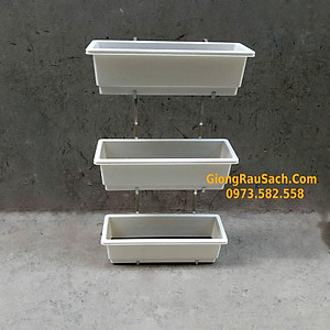 Móc treo Ban Công 3 Tầng Inox Chậu hoa thông minh vừa thành ban công, hàng rào từ 2-10cm - Chưa gồm Chậu