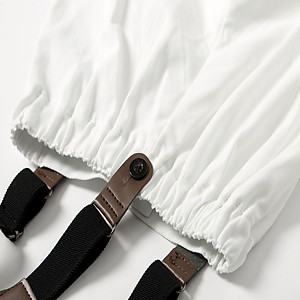 Bộ quần áo sơ sinh bé trai cao cấp, phong cách công tử, sơ mi cộc tay & quần dây đeo, áo cotton mịn mát, quần vải thô dày dặn | MB11