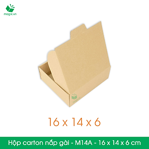 M14A - 16x14x6 cm - 25 Thùng hộp carton nắp gài đóng hàng