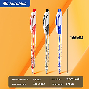 Hộp 100 cây Ruột bút bi Thiên Long BPR-015- Dùng cho bút bi TL-079