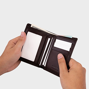 Ví nam da bò Trita ( Thời trang nam gấp 2 tiện dụng - Ví da RVN001 )